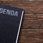 book, agenda, table